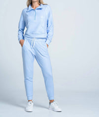 Lucky In Love - Renew Heather Zip Long Sleeve Sweater