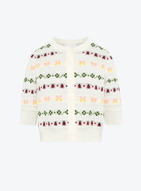 Molli - Crew Neck Cardigan With Charm Details