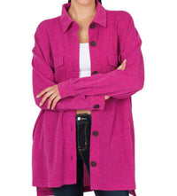 Zenana - Button Down Shacket