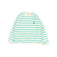 Búho Boys' Terry Striped Sweatshirt in jungle green - kids' shirt