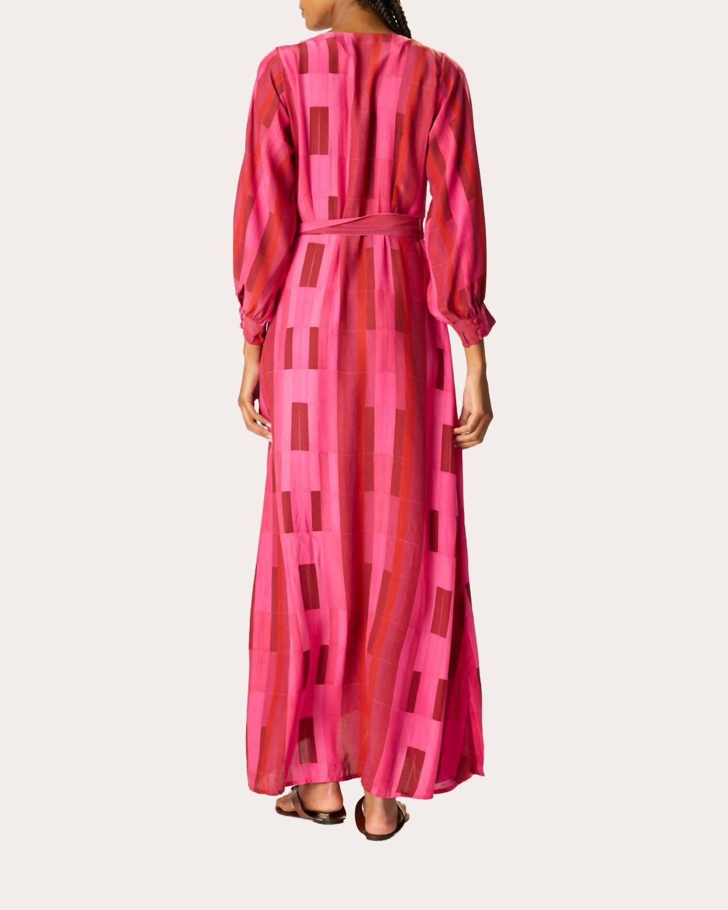 Natalie Martin - Kate Silk Print Long Sleeve Dress