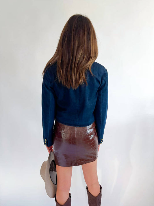 Dolce Cabo - Croc Mini Skirt