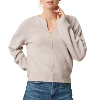 Lilla P - Split Neck Raglan Pullover Sweater