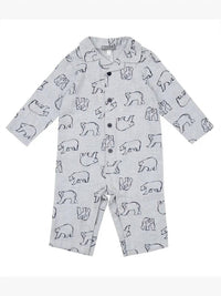Petit Confection - Kids' Bear Flannel Romper