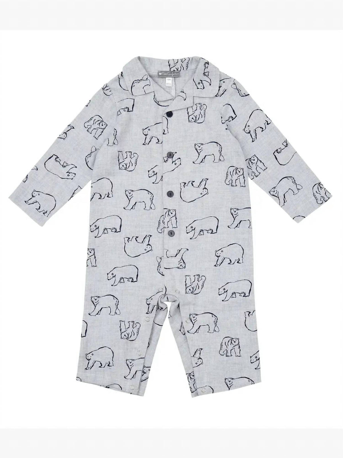 Petit Confection - Kids' Bear Flannel Romper