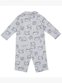 Petit Confection - Kids' Bear Flannel Romper
