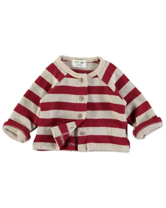 Petit Indi - Girls Striped Button Down Jacket