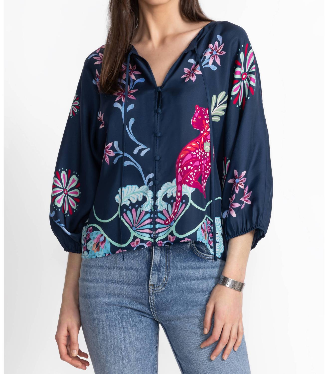 Johnny Was - Harlyn Button Front Blouse Plus