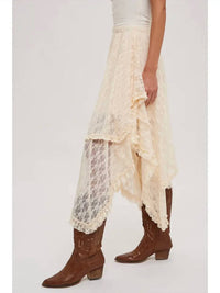 Bluivy - Lace Tier Midi Skirt