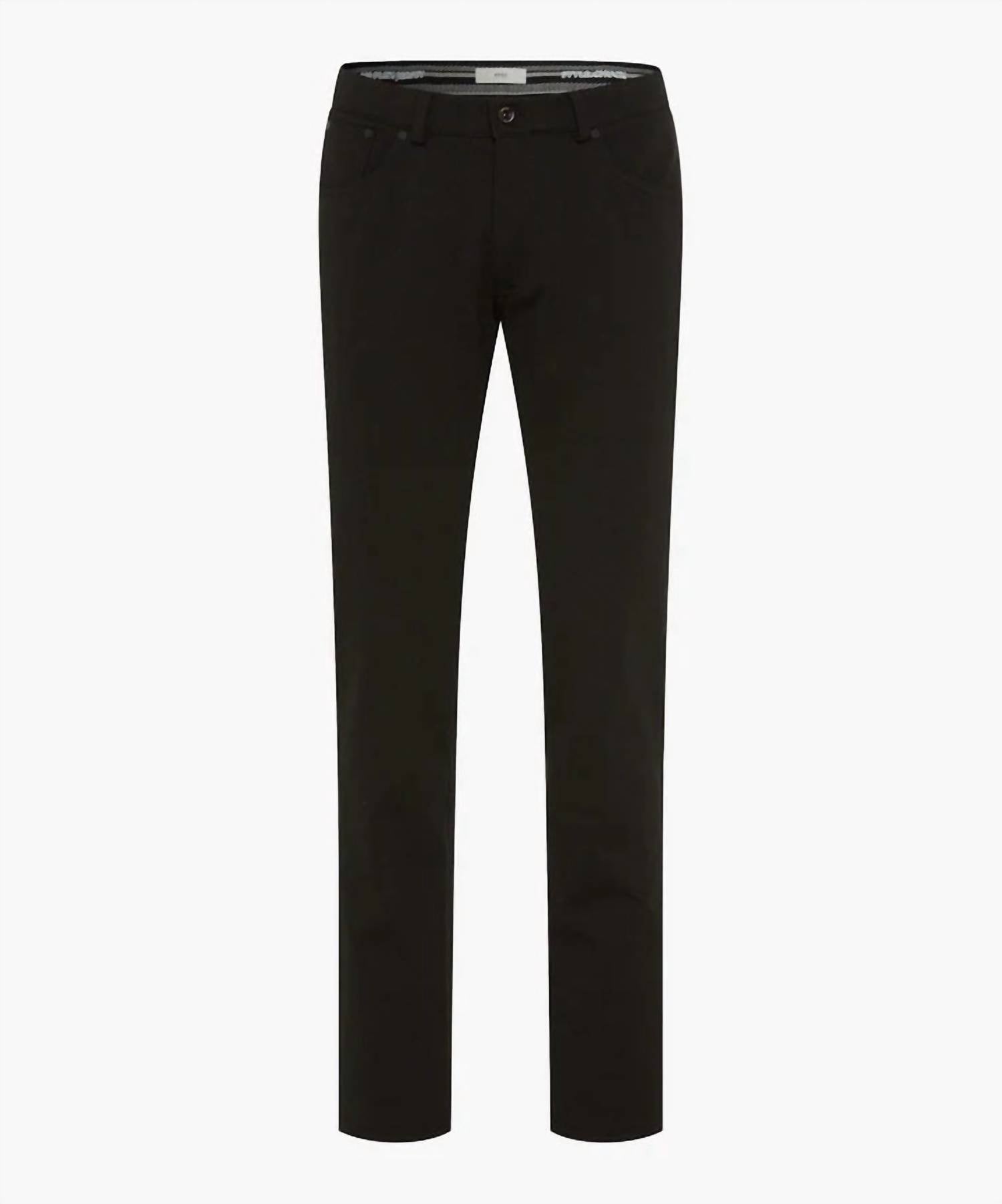 Brax Men's Chuck J Hi Flex Jersey 5-pocket Pants in black - men's jeans