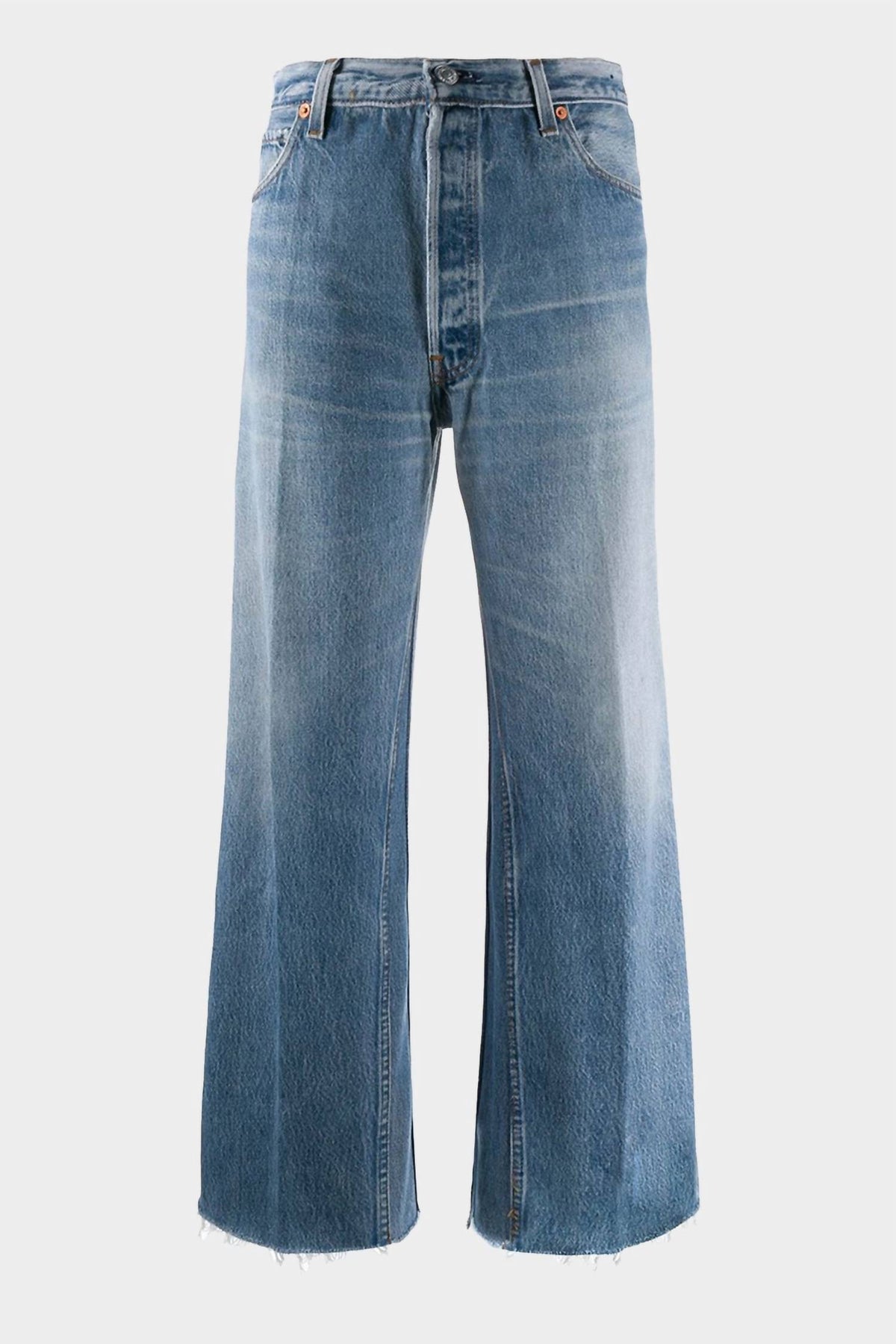 Re/Done - High Rise Wide Leg Crop Jeans