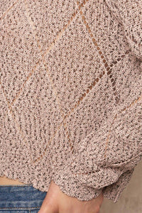 En Creme - Long Sleeve Knit Sweater Top