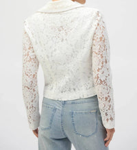 Joseph Ribkoff - Lace Fitted Moto Jacket