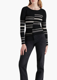 STEVE MADDEN Joanne Skimming Knit Sweater in black - women's sweater