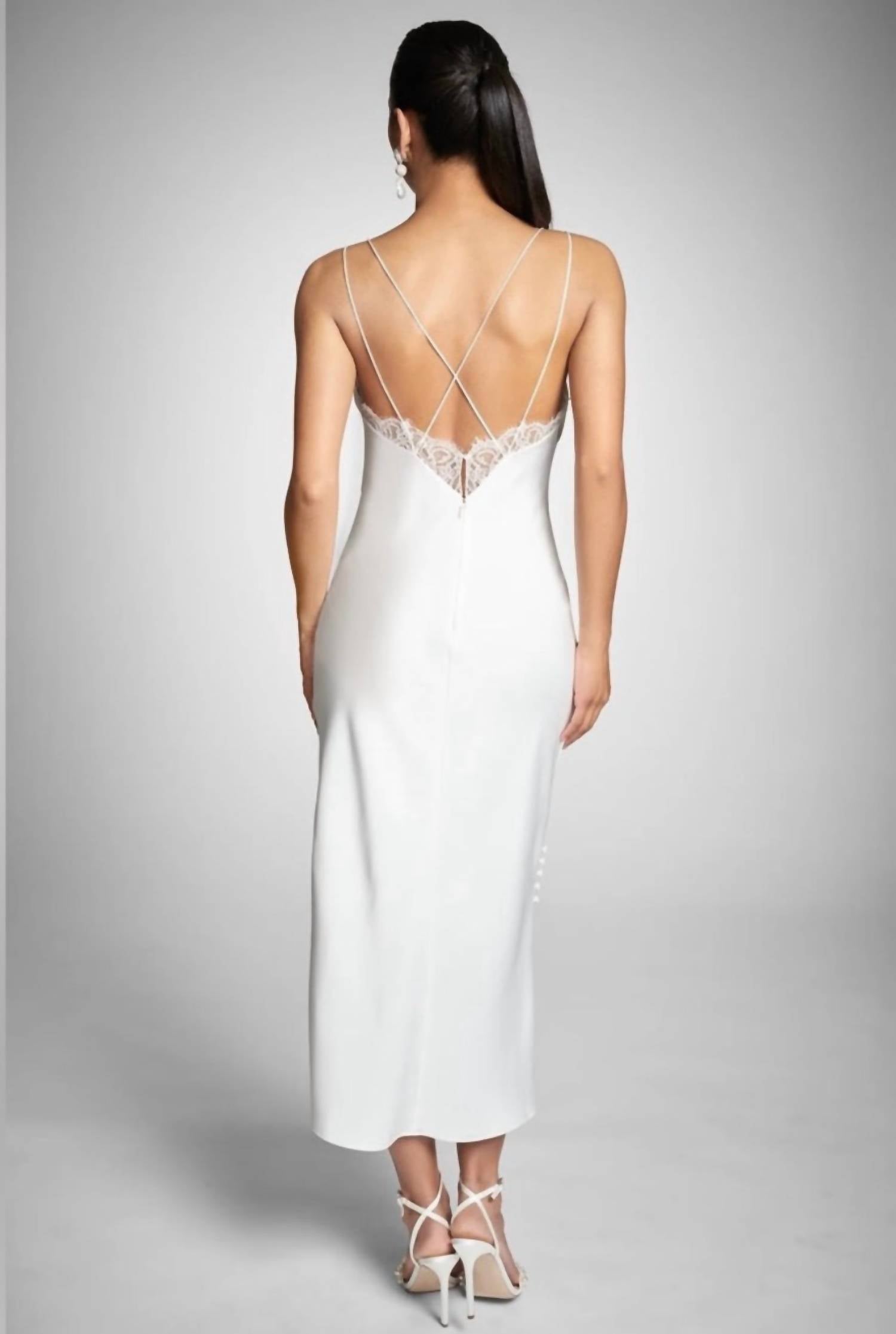 SACHIN & BABI Dylan Midi Dress in ivory - women's dress - detail view