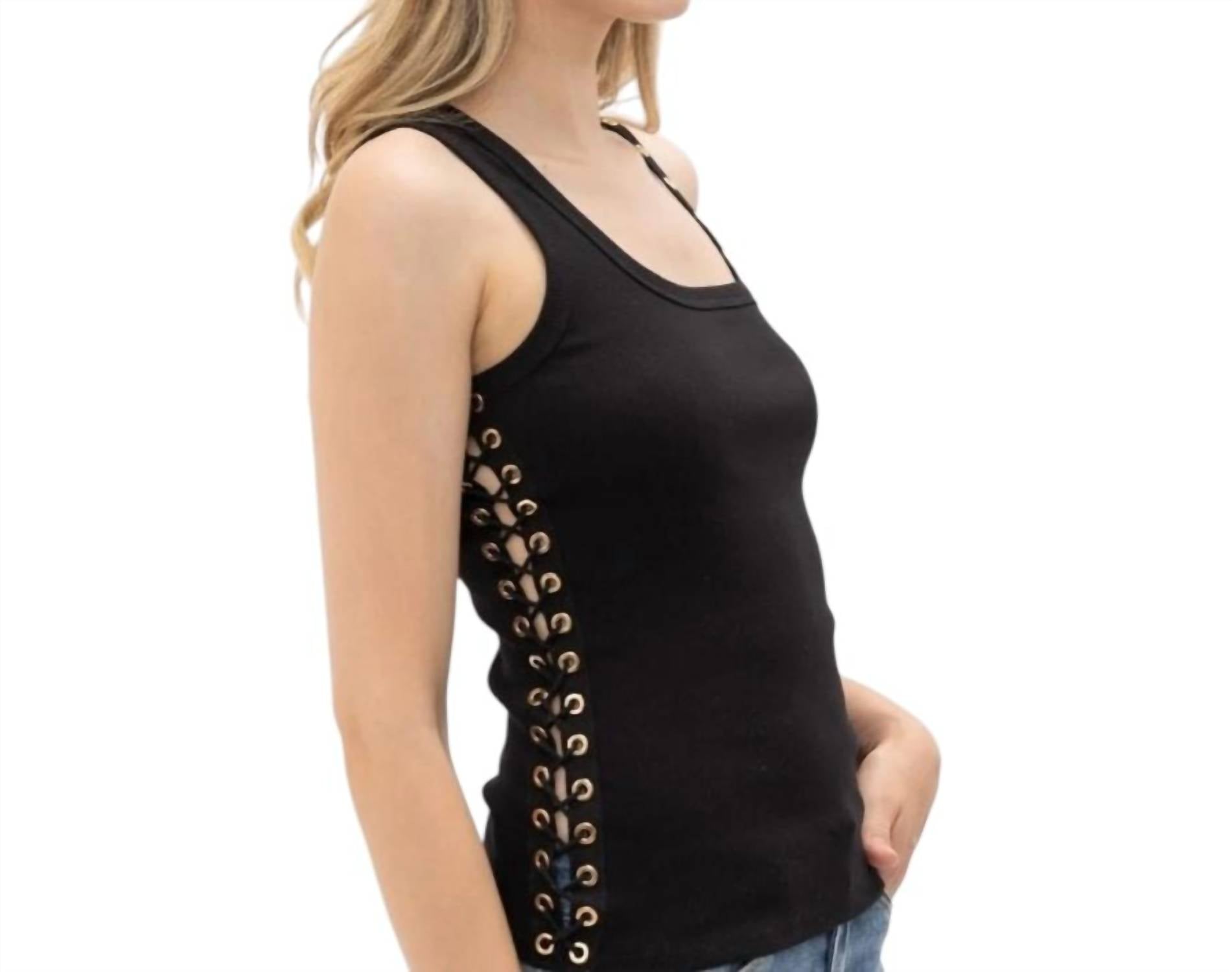 Vocal Apparel - Grommet Eyelet Tank Top