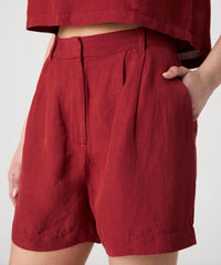 FRENCH CONNECTION Birdie Linen Walking Shorts in brick red - women's shorts - view 4