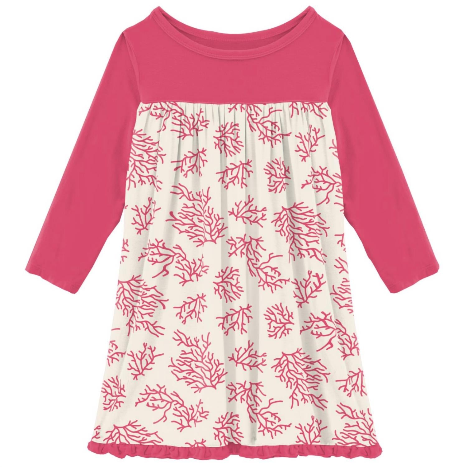 Kickee - Girls' Classic Long Sleeve Swing Dress
