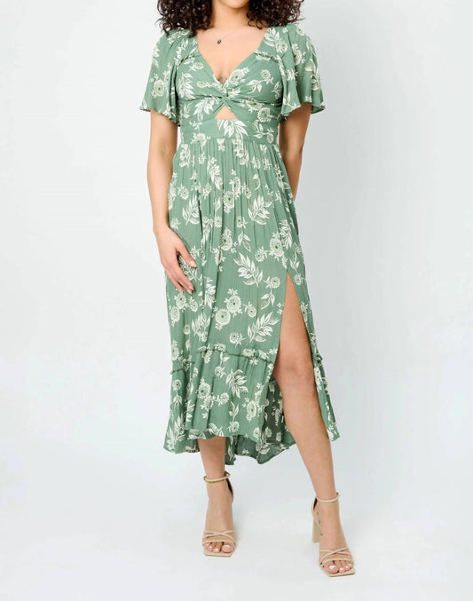 Angie - Floral Knotted Maxi Dress