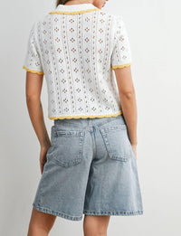 Buttermelon - Ada Pointelle Knit Top