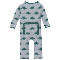 Kickee - Kid's Bamboo Muffin Ruffle Coverall With Snaps