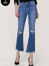 Flying Monkey - Mid Rise Mini Flare Jeans - Plus