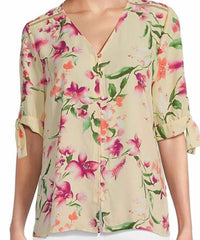 Investments - Floral V-neck Blouse