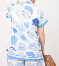 Ocean Drive - Jordan Shell Print Button Up Shirt