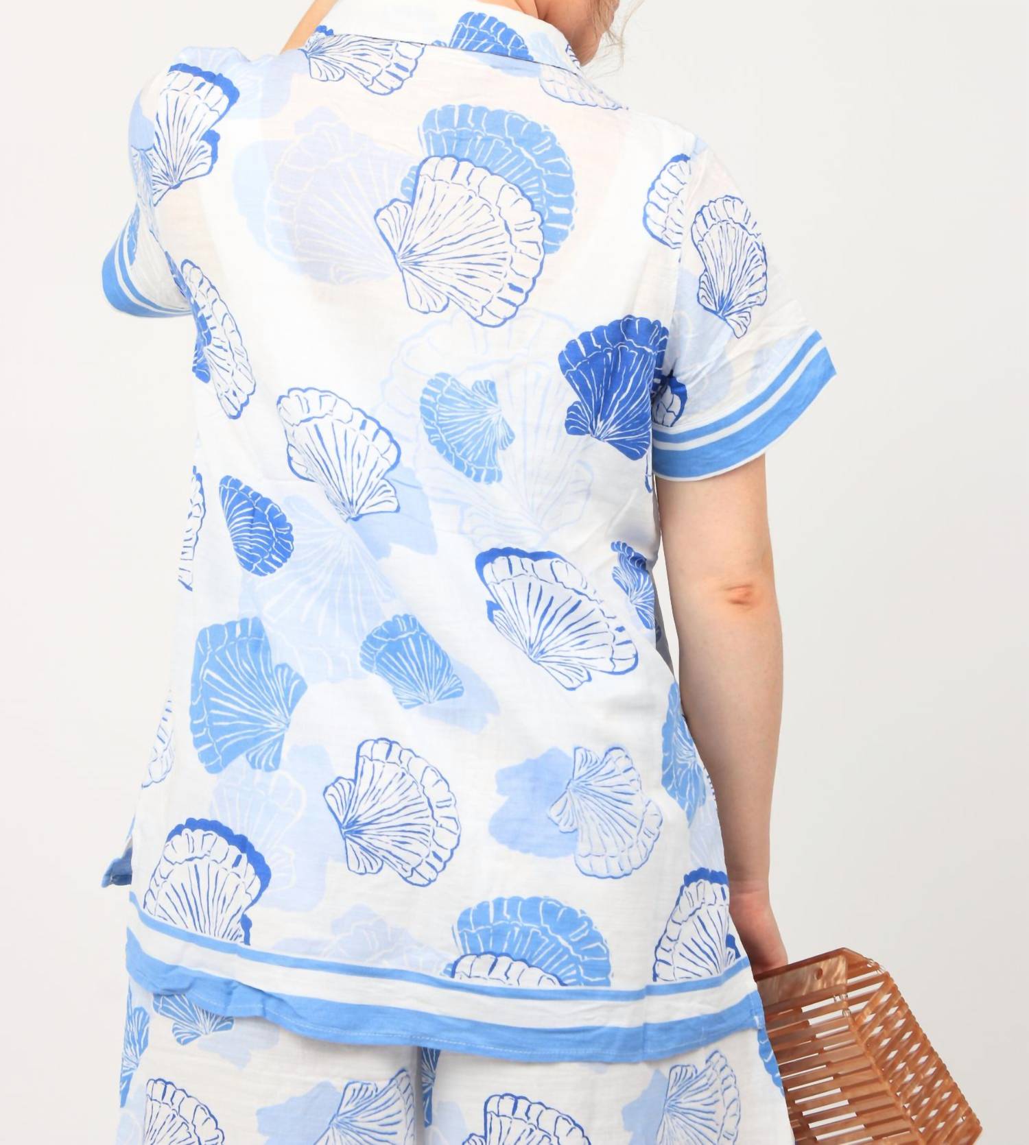 Ocean Drive - Jordan Shell Print Button Up Shirt