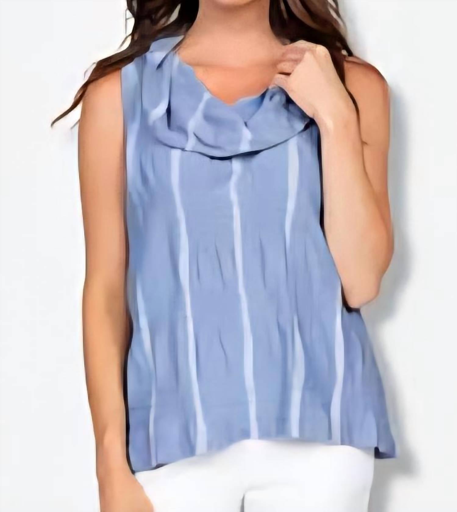Olivia By Habitat - Stripe a Pose Sleeveless Cowl Top