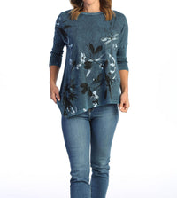 Jess & Jane - Playtime Mineral Washed Dolman Sleeve Cotton Top - Plus