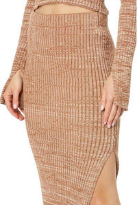 Monrow - Cosmo Rib Sweater Midi Skirt