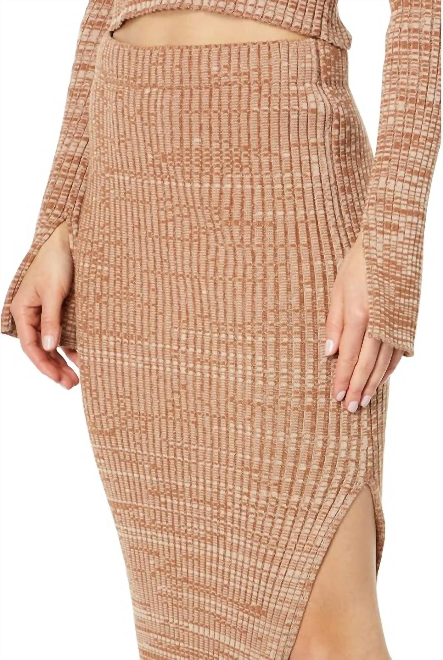 Monrow - Cosmo Rib Sweater Midi Skirt