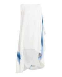 Salvatore Ferragamo - Degrade-Print Draped High-Low Dress
