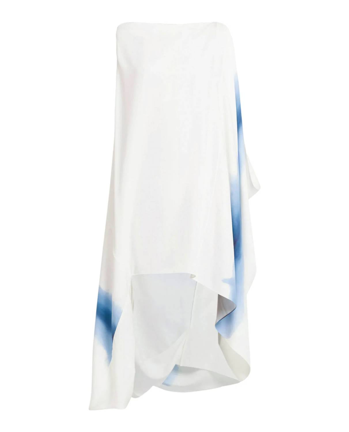 Salvatore Ferragamo - Degrade-Print Draped High-Low Dress