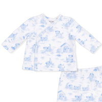 Angel Dear - Kids Puppy Toile Take Me Home With Convertible Pant Set