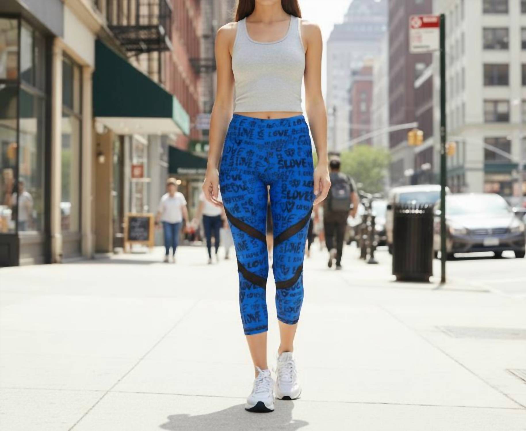 BBrazil Clothing Love Capri Leggings in blue - women's pants - view 5