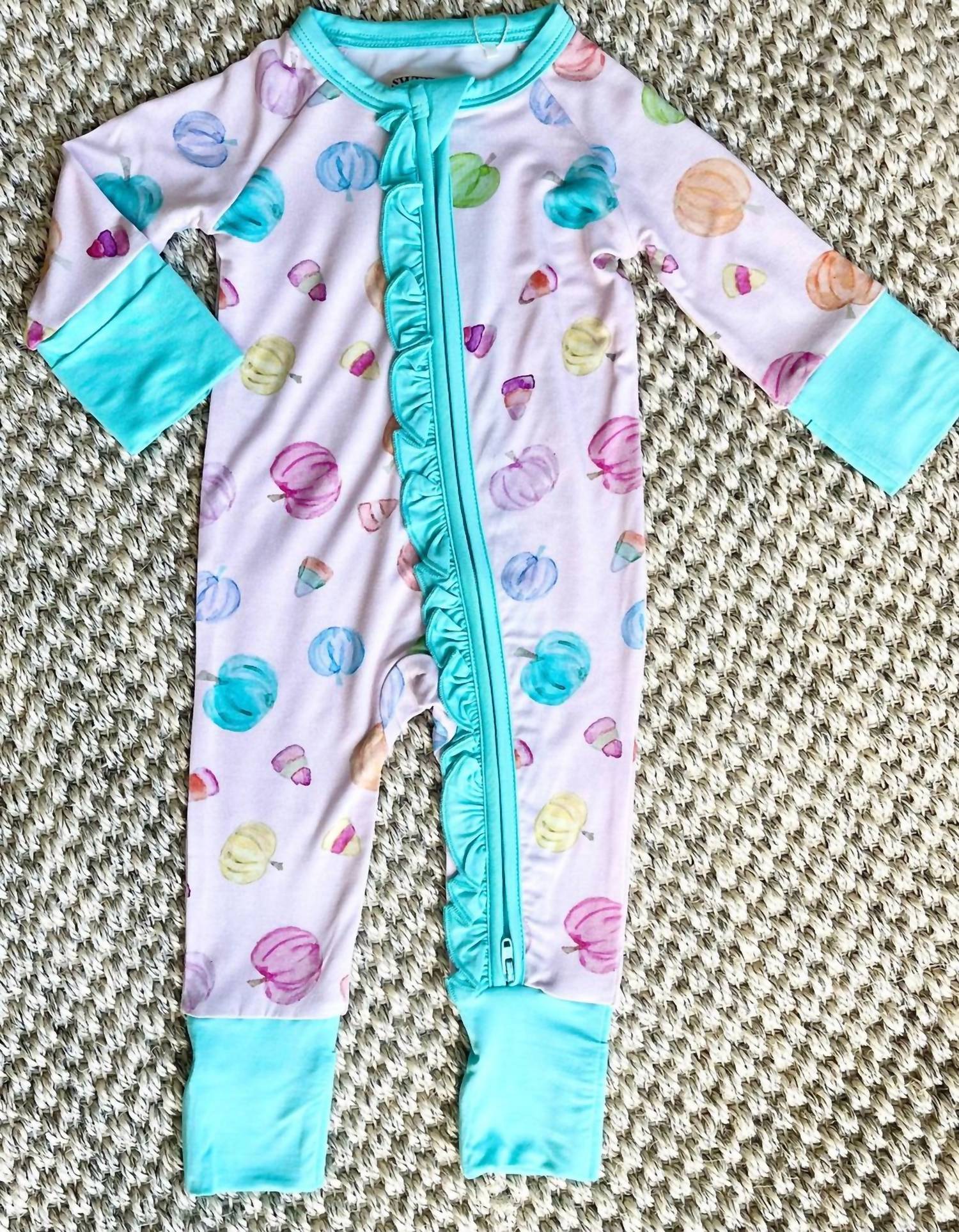 Sweet Bay Clothing - Girl's Pumpkin Onesie With Ruffle