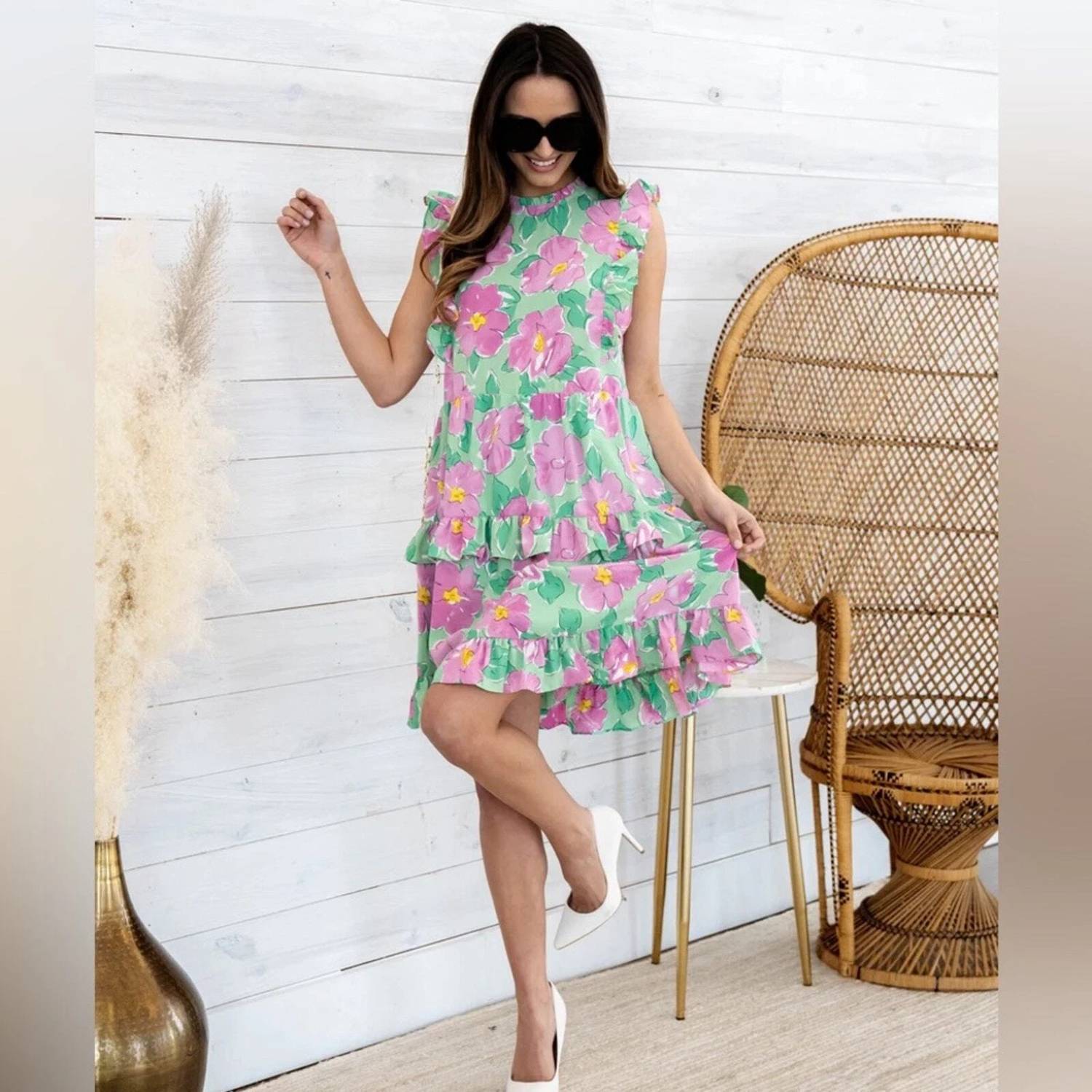 Staccato - Ruffle Neck Sleeveless Dress