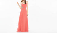Last Dress - Strapless Chiffon Gown With Beaded Waist Accent