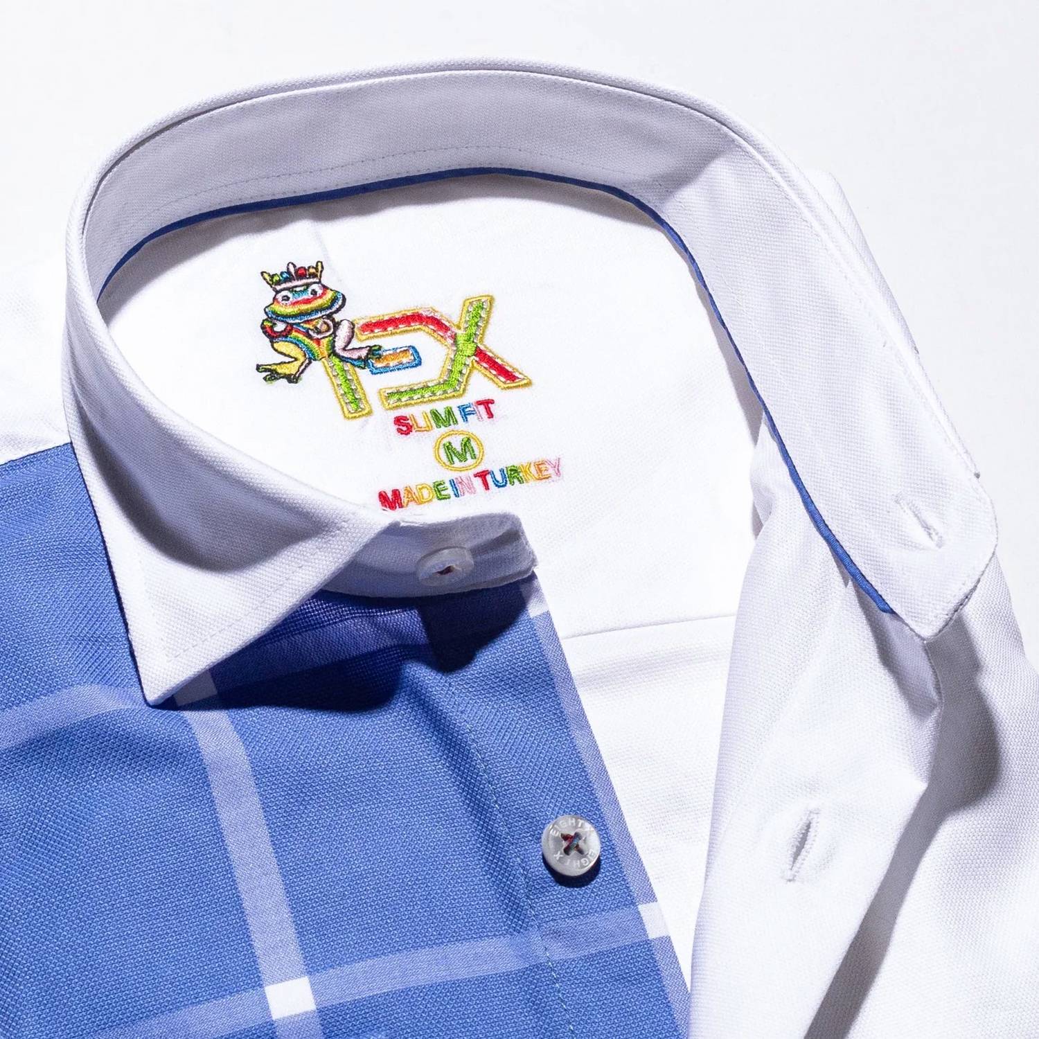 Eight X - Part Plaid Frog Oxford Button Down Shirt