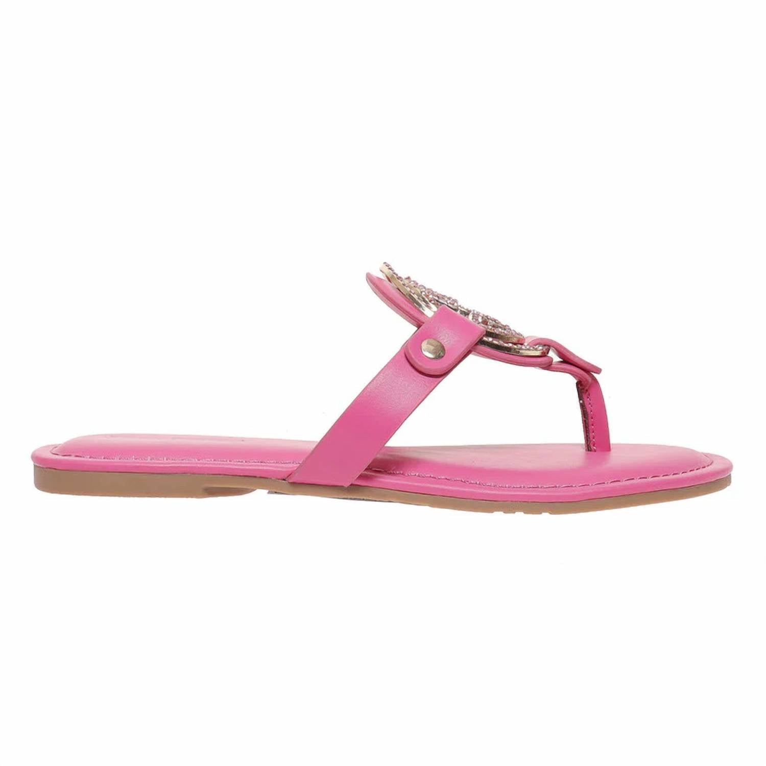 Pierre Dumas - Women's Rhinestone Medallion Sandals