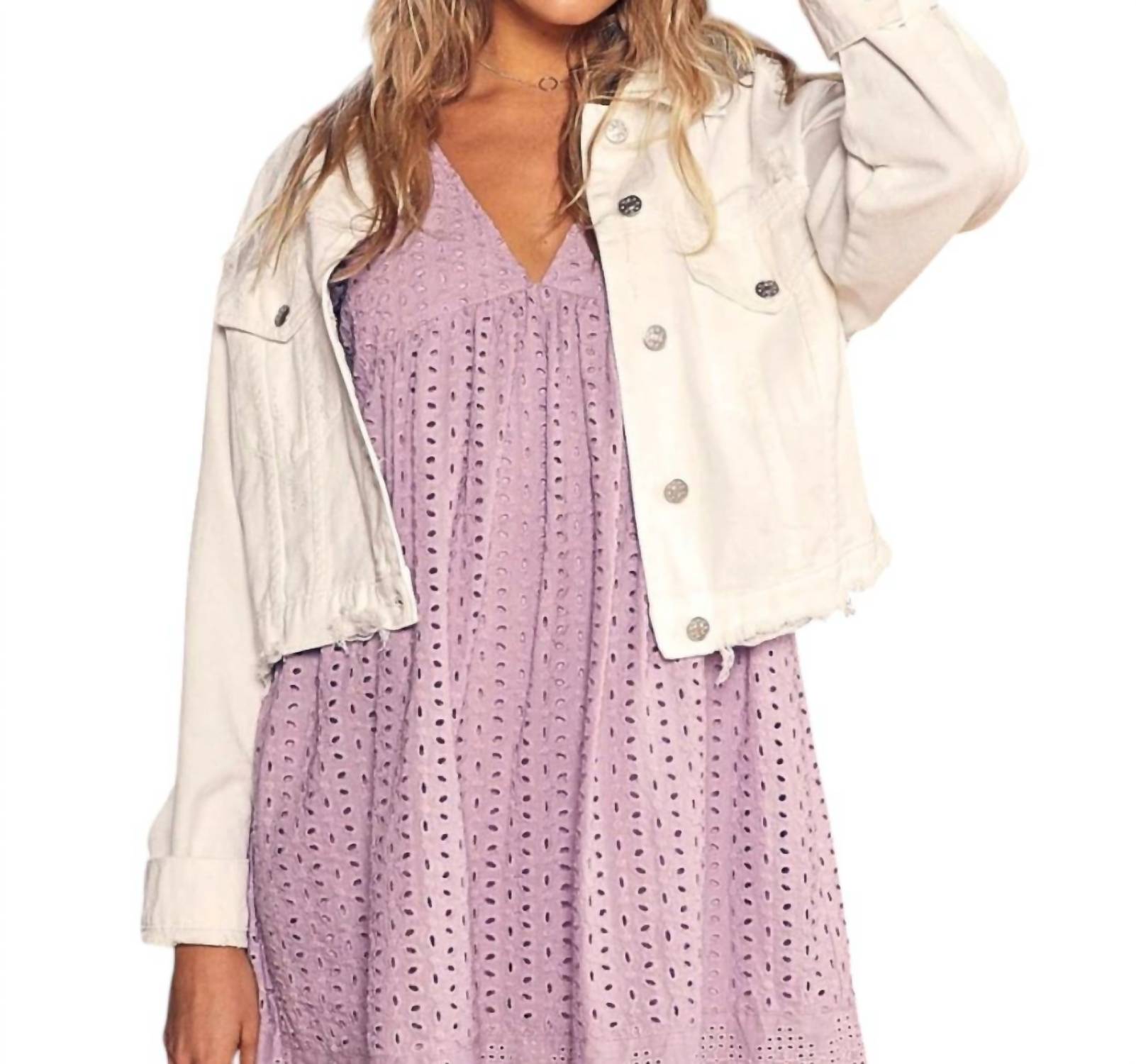 Mustard Seed - Paula Distressed Denim Jacket