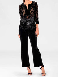 GRETCHEN SCOTT Signature Luxe Garden Tunic in black - women's shirt - alternate view