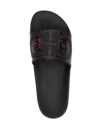 Salvatore Ferragamo - Men's Groove Logo-embossed Slider Sandal