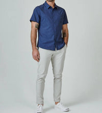 7Diamonds Pisco Short Sleeve Shirt in navy - men's shirt - detail view