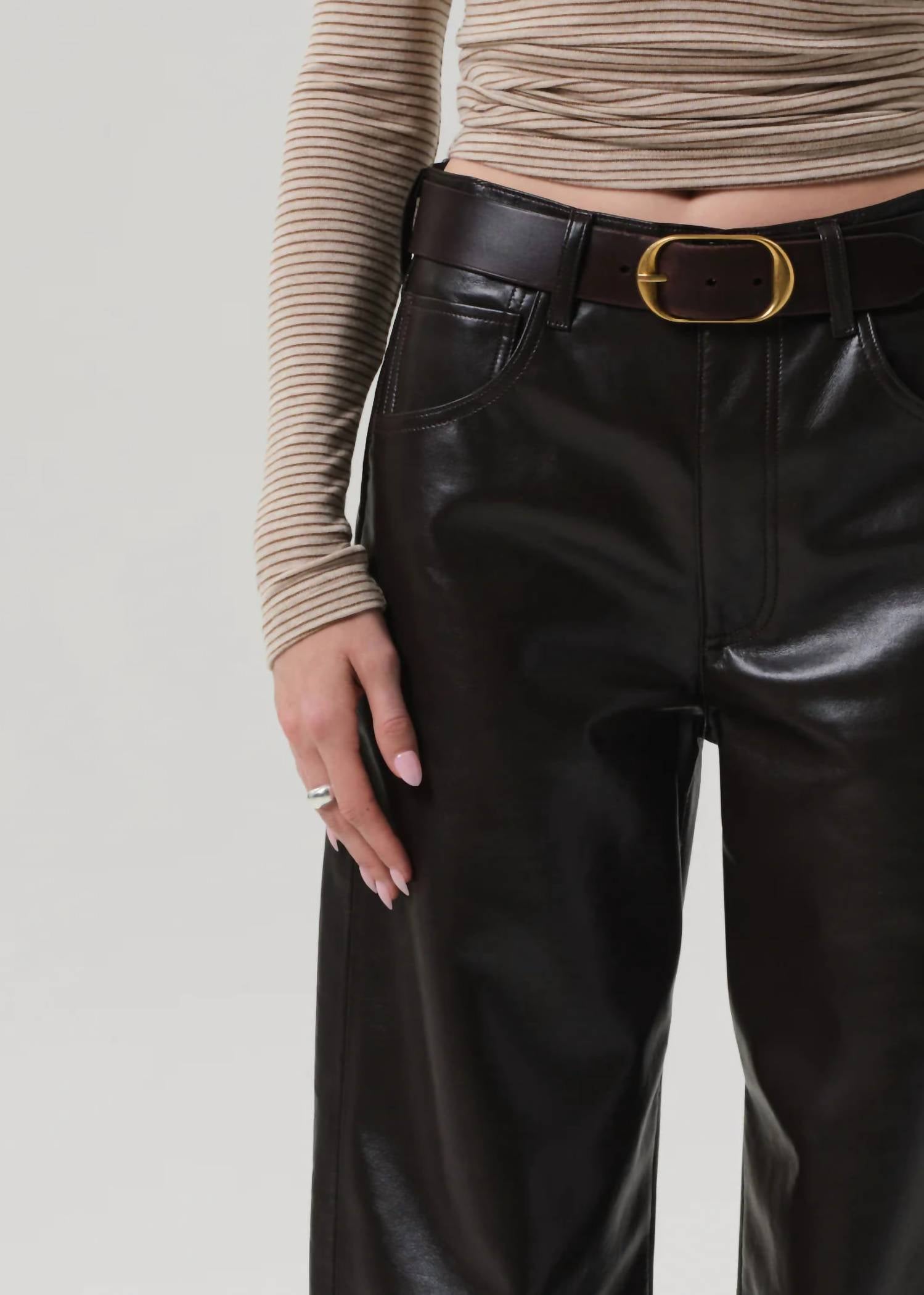 Agolde - Ayla Baggy Recycled Leather Pants