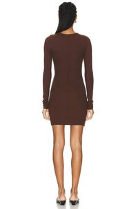 Eterne - Long Sleeve Crewneck Mini Dress