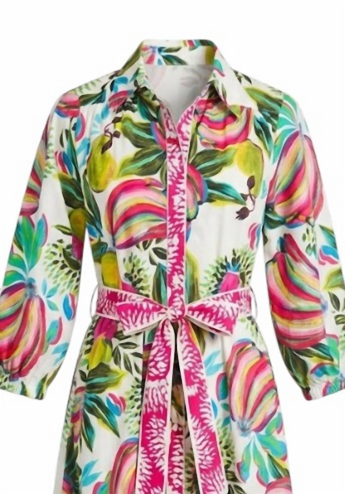 maude vivante Women's Remi Dress in banana pops - women's dress - detail view