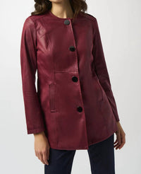 Joseph Ribkoff - Long Sleeve Faux Suede Jacket